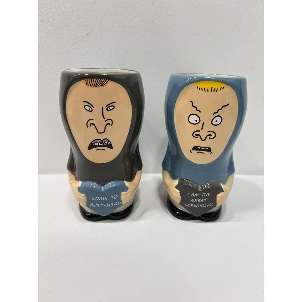 Beavis And Butt-Head Valentine's Day Mugs Set Of 2 Ceramic Cup Zak Designs